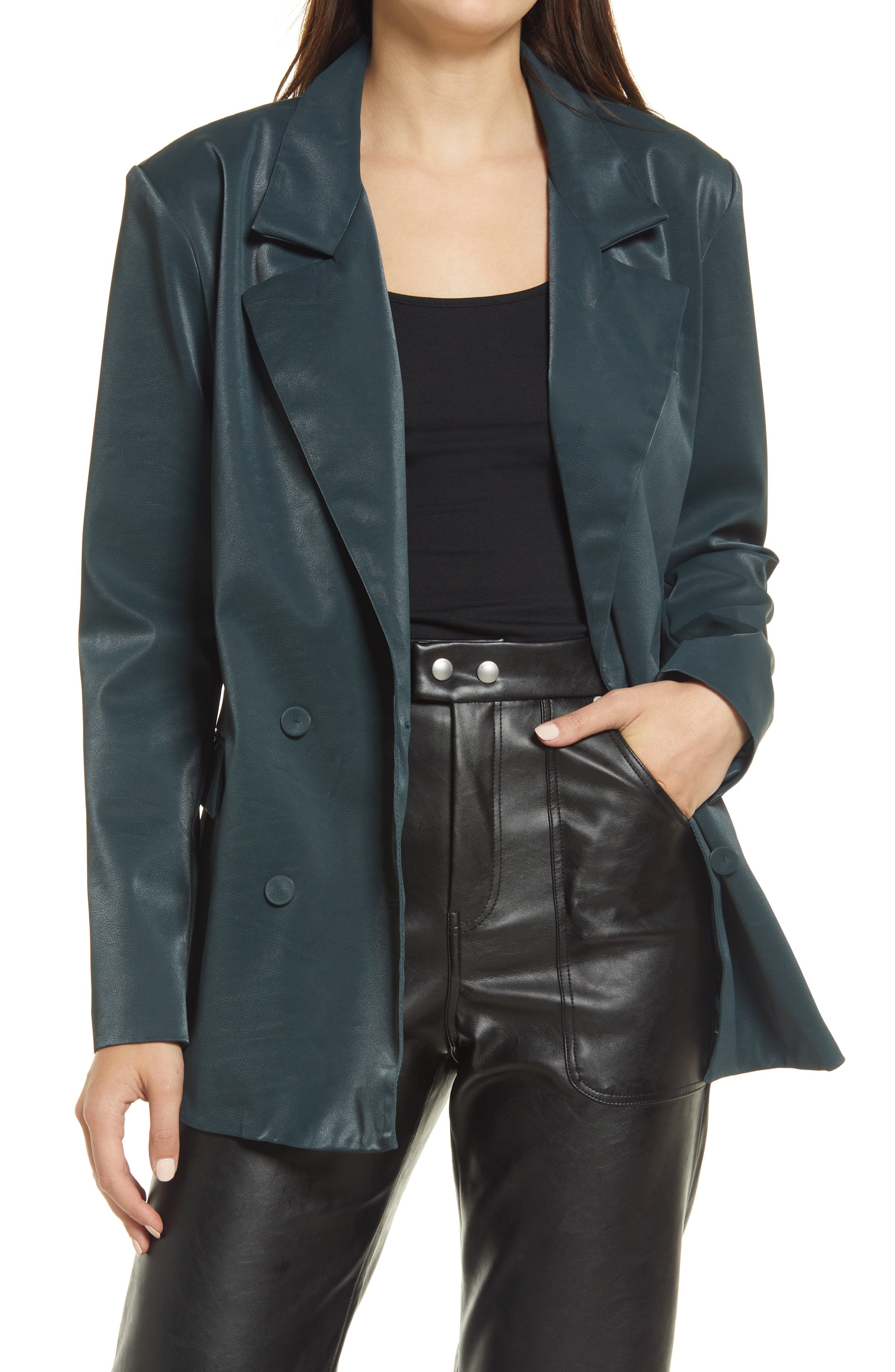 nordstrom petite leather jacket