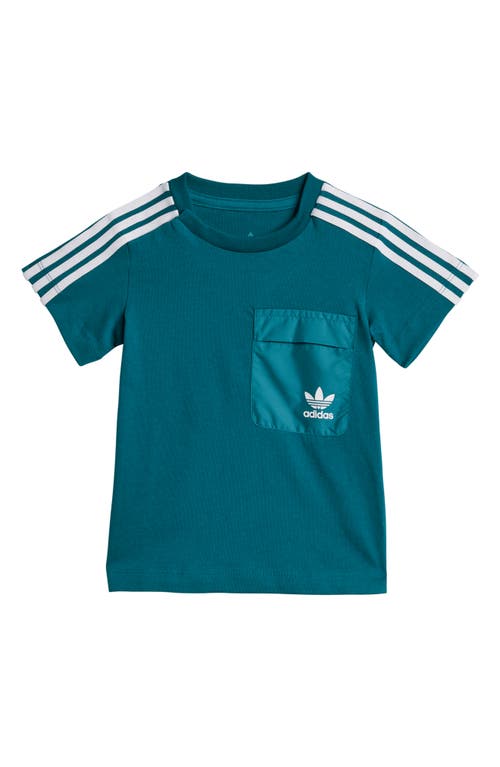 Shop Adidas Originals Adidas Adicolor Newness Pocket T-shirt & Shorts Set In Legacy Teal