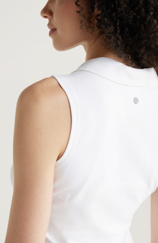 Zella Replay Half Zip Polo Tank In White