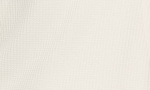 Felina Jolie Thermal Knit Hoodie Pajamas In Whisper White