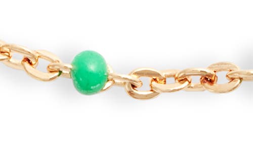 Shop Set & Stones Kaz Bead Station Bracelet In Gold/emerald