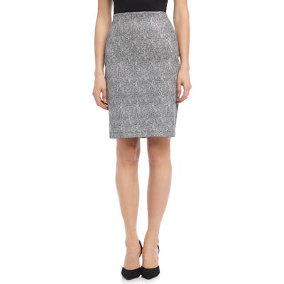 Karen Kane Metallic Jacquard Cotton Blend Pull-On Skirt, Metallic
