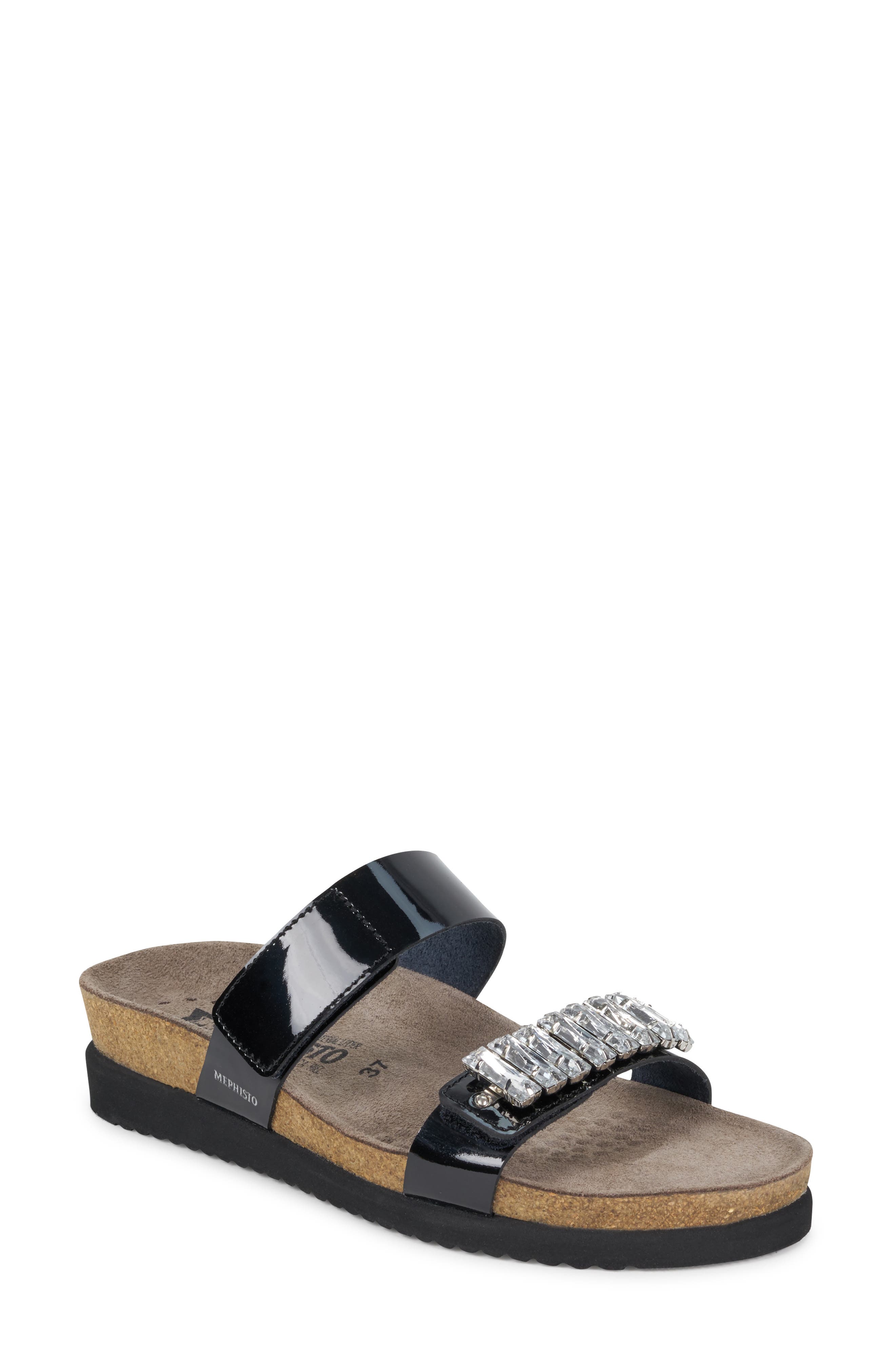 Mephisto Hakila Slide Sandal, Black