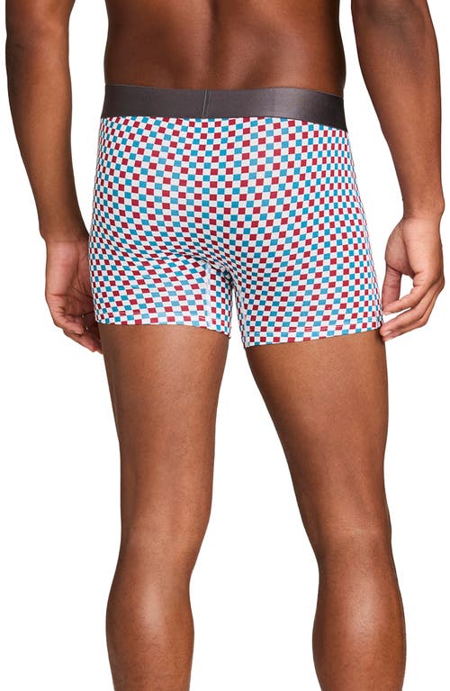 Shop Tommy John Second Skin Boxer Briefs In Rio Red Checkmate