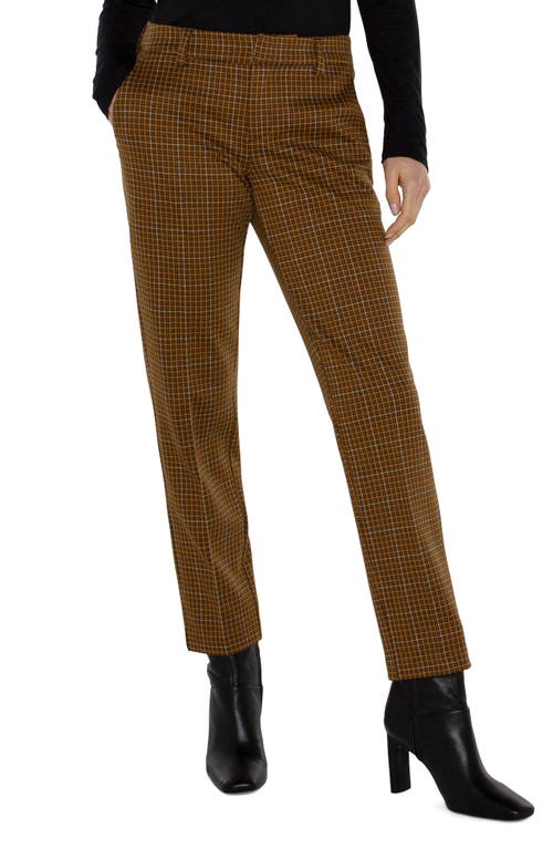 Shop Liverpool Los Angeles Kelsey Check Pants In Black/tan Checkered