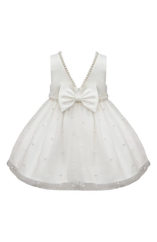 Shop American Princess Pearl Mesh Party Dress In Off White