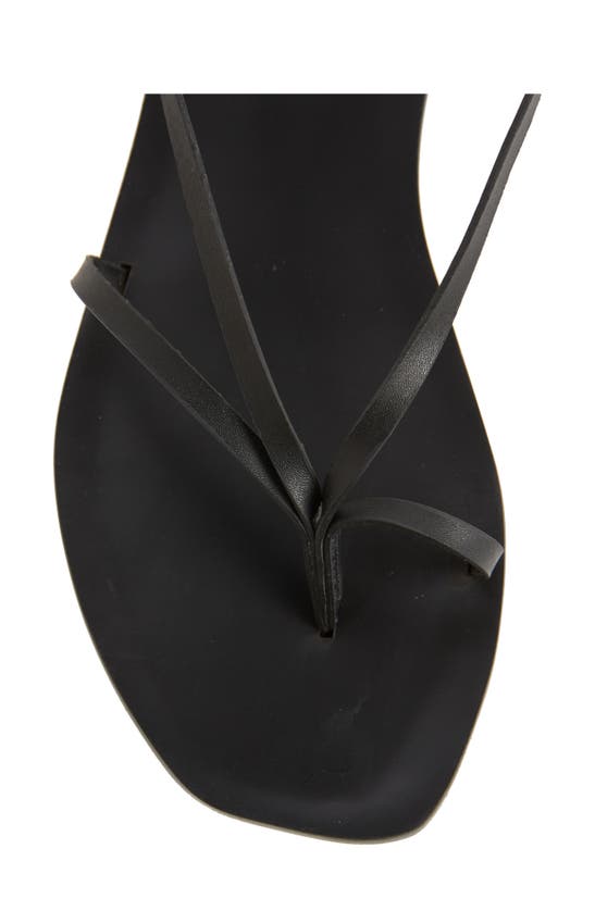 Shop Kaanas Paloma Ankle Tie Flat Sandal In Onyx