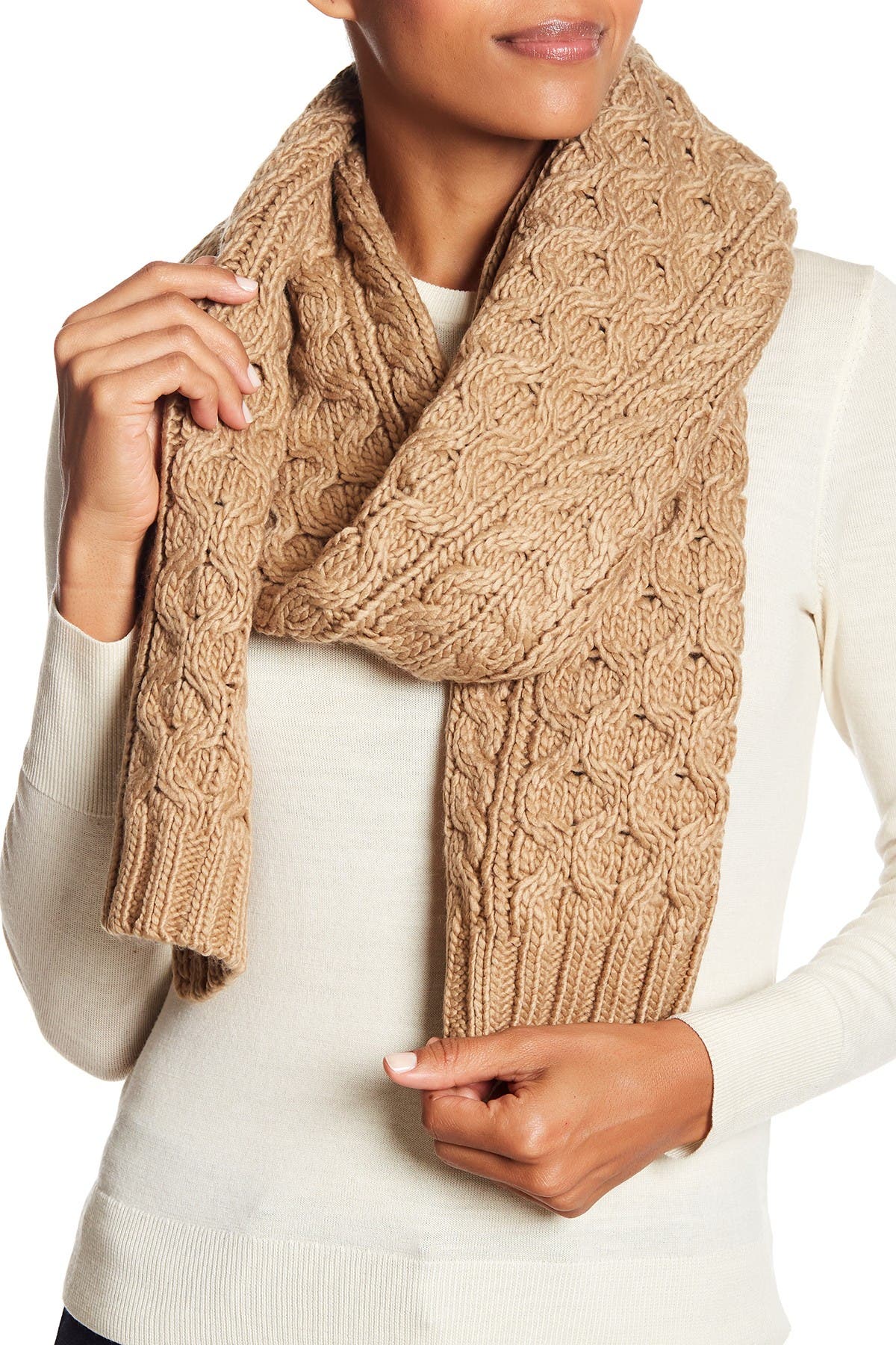 michael kors cable knit scarf