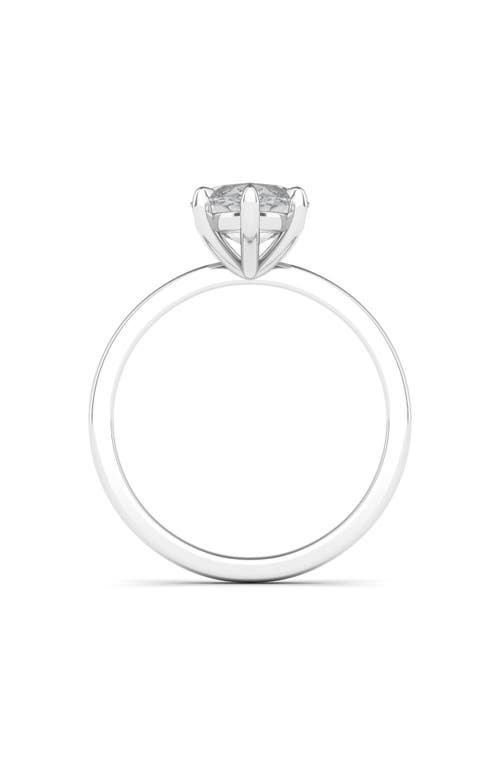 Hautecarat Marquise Cut Lab Created Diamond Ring In 2.00 Ctw 18k White Gold