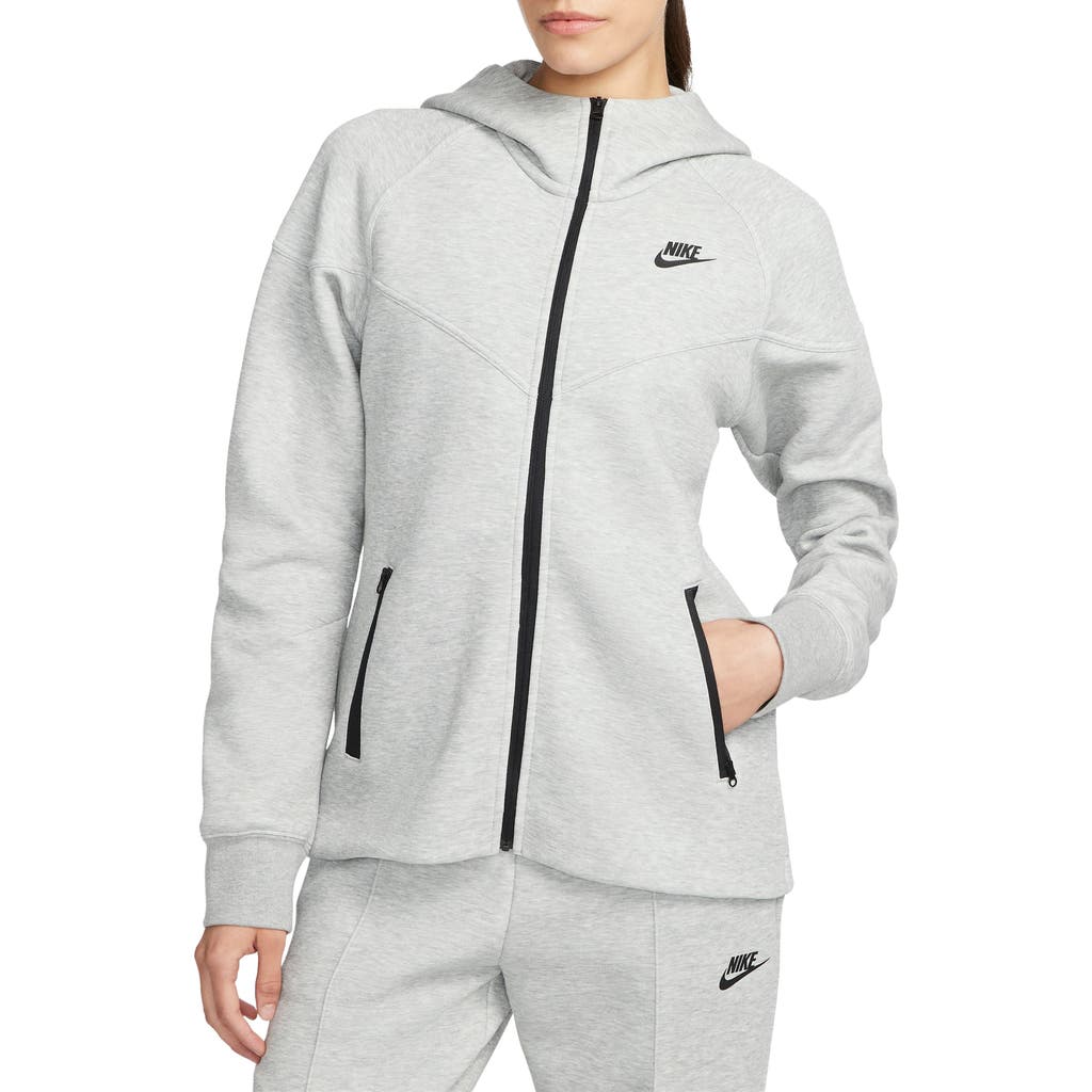 Shop Nike Sportswear Tech Fleece Windrunner Zip Hoodie In Grey Heather/black