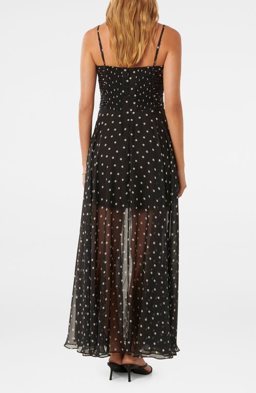 Shop Ever New Brandy Polka Dot Sheer Skirt Maxi Dress In Black Edmond Spot