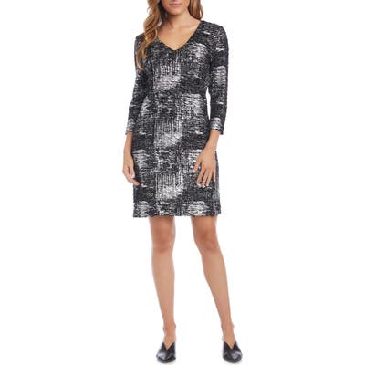 Karen Kane Foil Knit Sheath Dress, Metallic