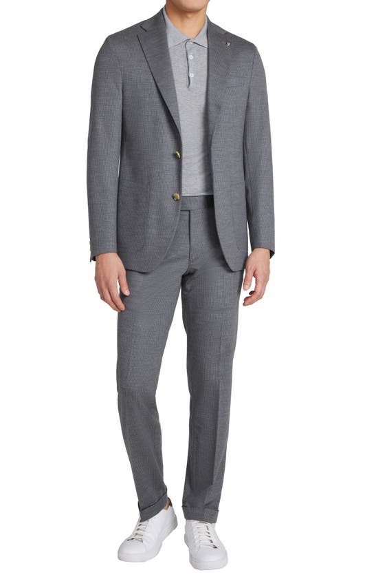 Jack Victor Hartford Soft Constructed Wool Blend Suit In Grey