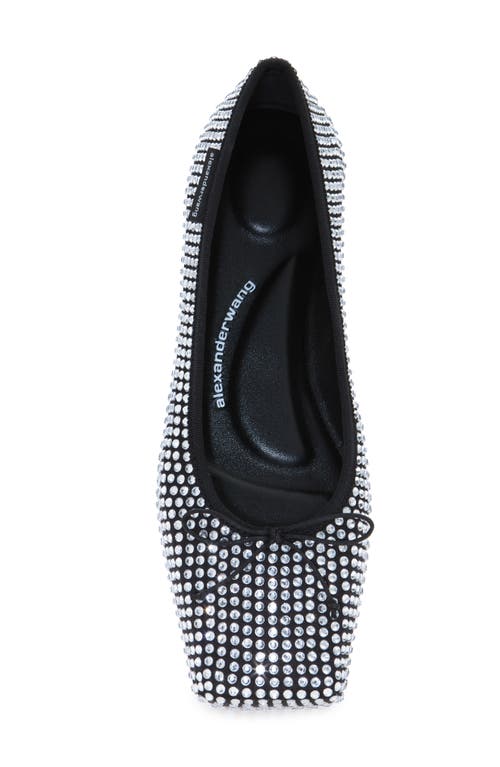 Alexander Wang Billie Rhinestone Embellished Ballet Flats In Black/white