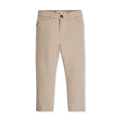 Hope & Henry Baby Boys' Fleece Suit Pant, Infant In Taupe Herringbone Fleece