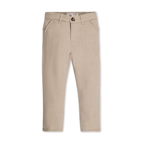 Shop Hope & Henry Boys' Fleece Suit Pant, Toddler In Taupe Herringbone Fleece