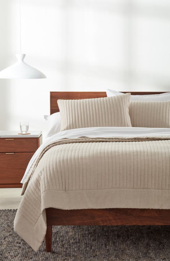 Shop Nordstrom Organic Cotton Twill Quilt & Shams Set In Beige Semolina