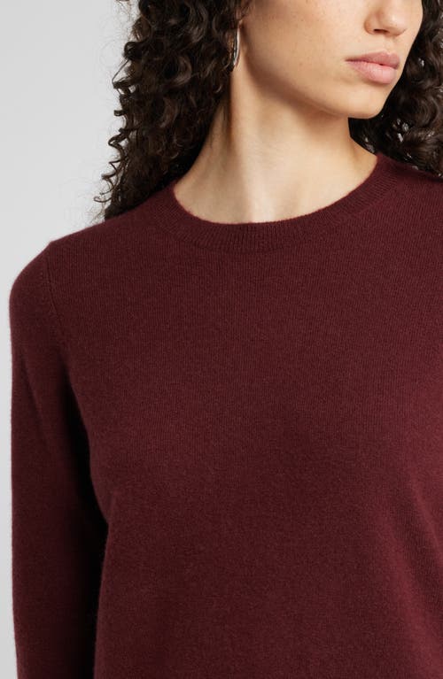 Shop Nordstrom Crewneck Cashmere Sweater In Burgundy Royale