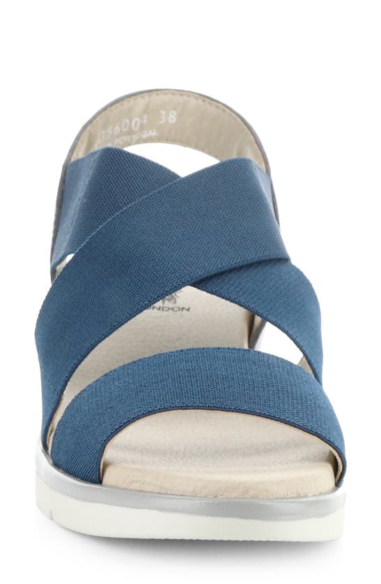 Shop Fly London Noli Slingback Wedge Sandal In Ocean Mousse