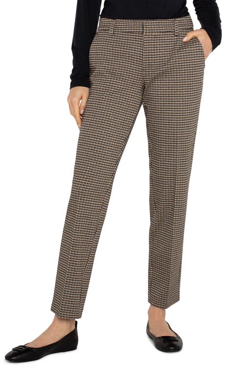 Shop Liverpool Kelsey Check Ankle Pants In Black/tan Checkered