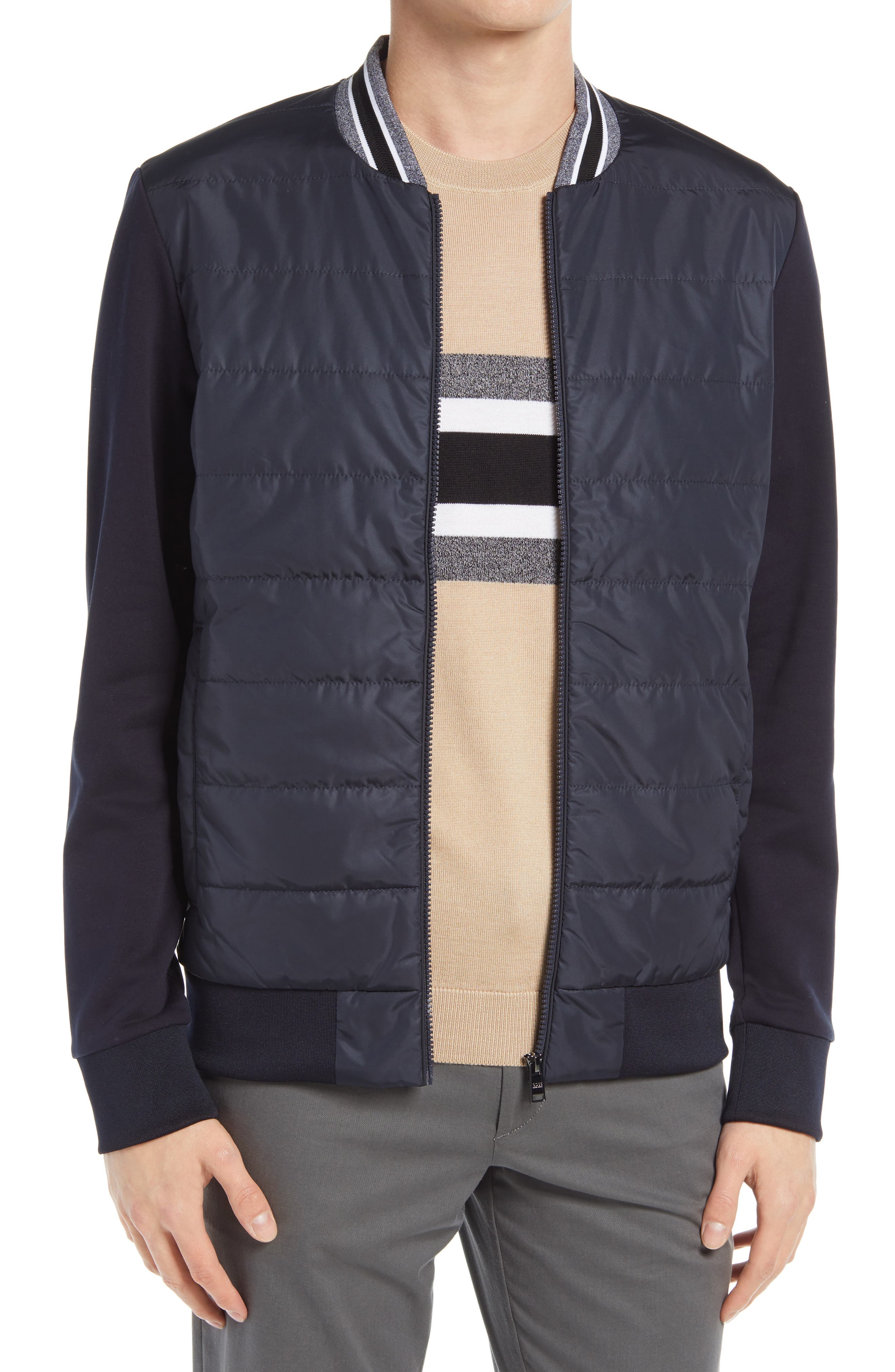 BOSS Skiles Quilted Bomber Jacket 