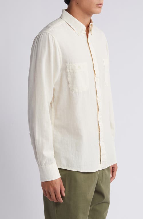 Shop Treasure & Bond Regular Fit Cotton & Linen Button-down Shirt In Natural Seeded Chambray