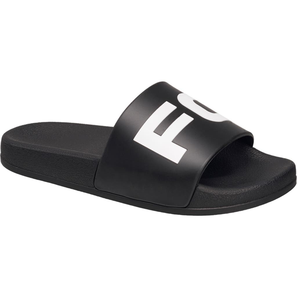 Shop French Connection Slide Sandal In Black/white