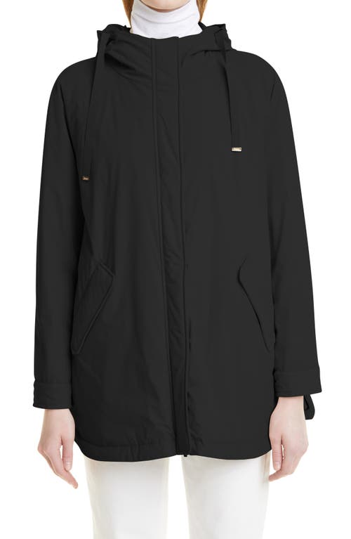 Herno Resort Ponente Waterproof Packable Hooded A-Line Coat in 9300/Black