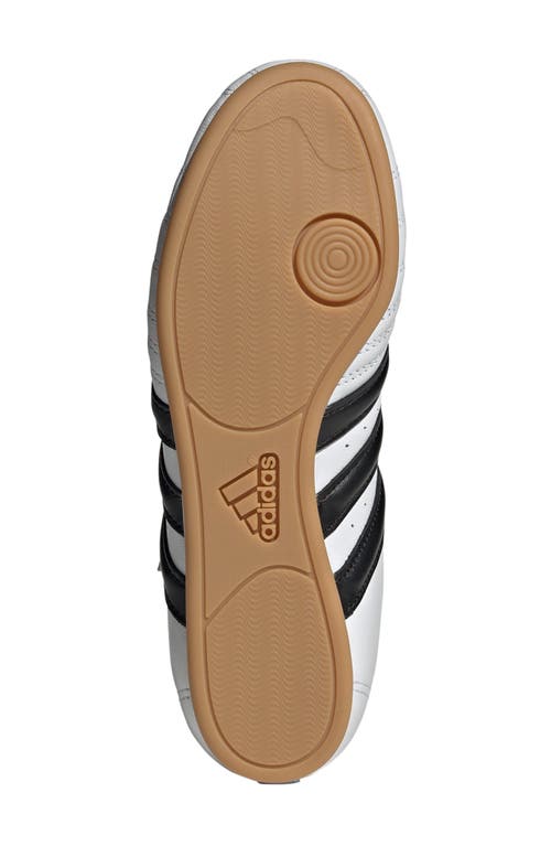 Adidas Originals Taekwondo Sneaker Quilted Rubber Sole Stripes In White/black/gum