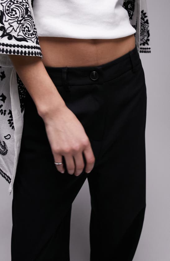 Shop Topshop Wide Leg Trouser Pants In Black