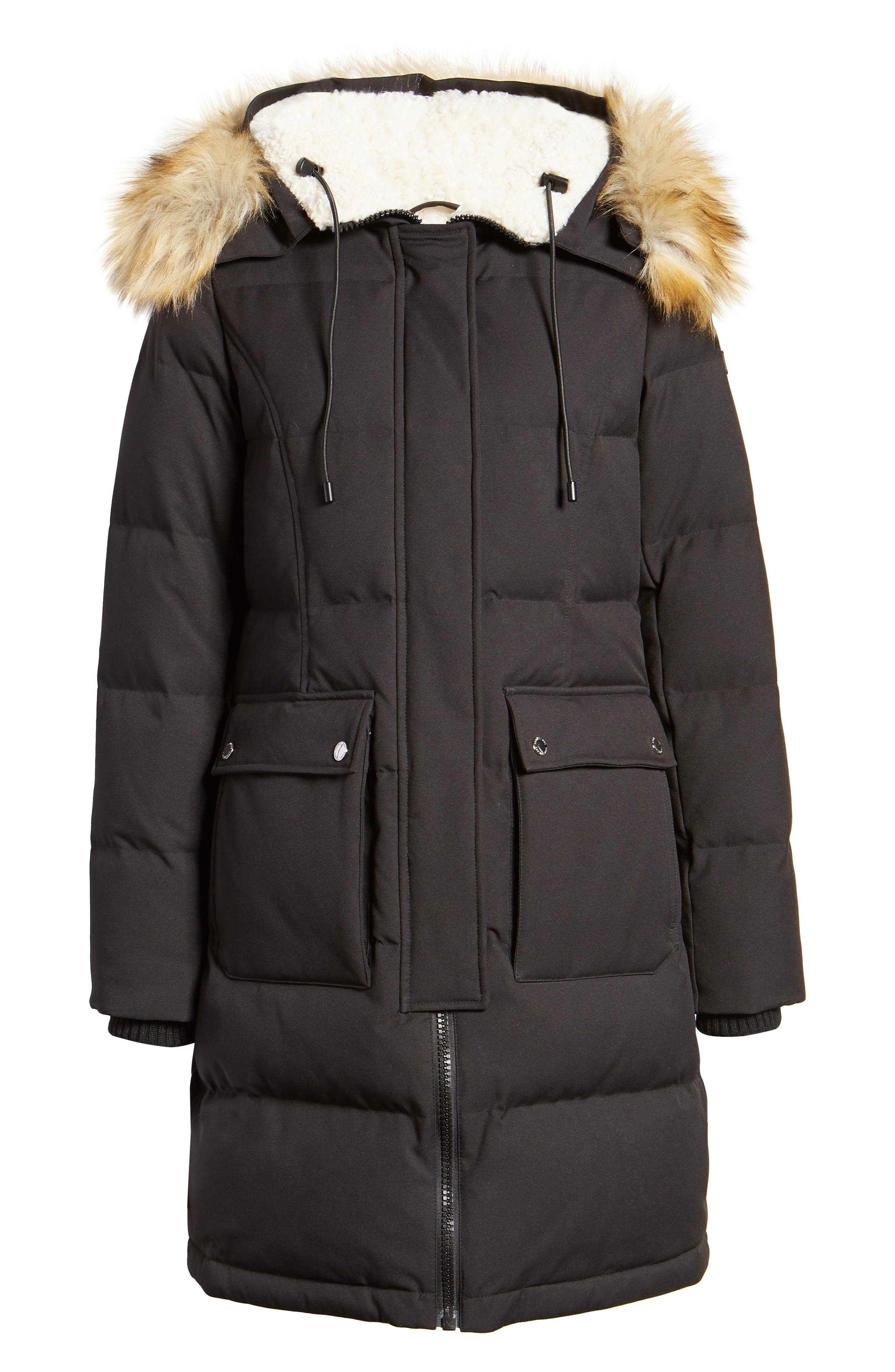 Sam Edelman | Down & Feather Puffer Coat With Faux Fur Trim | Nordstrom ...