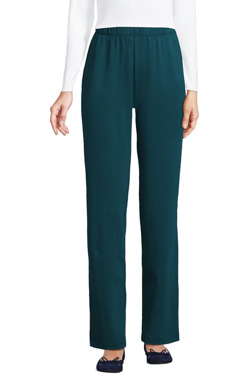 Shop Lands' End Sport Knit High Rise Pants In Evening Teal