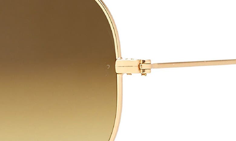 Ray Ban Small Original 55mm Aviator Sunglasses In Light Gold