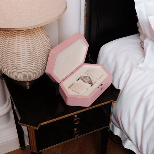 Rapport London Portobello Three Watch Box In Pink