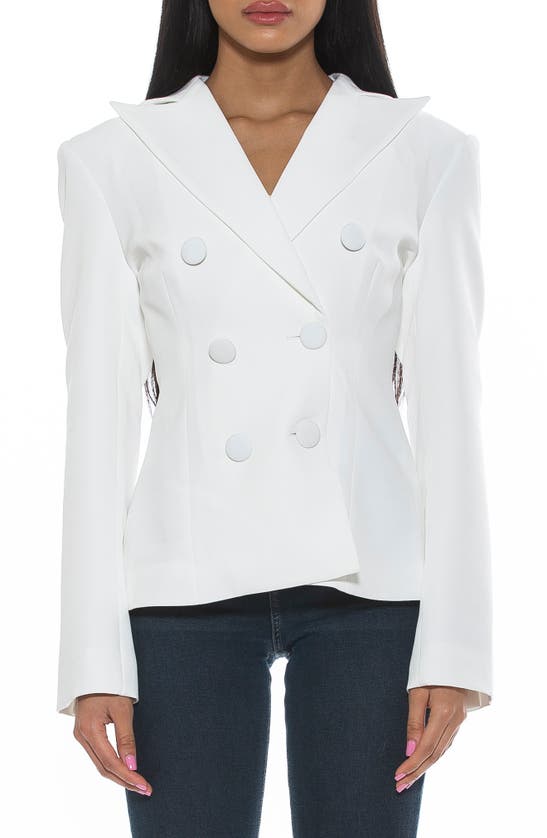 Alexia Admor Lianne Classic Structured Blazer In Ivory