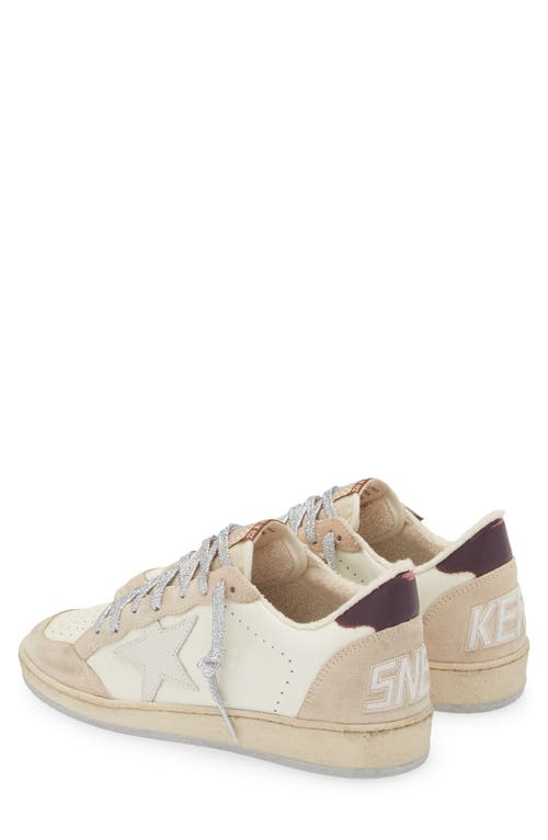 Shop Golden Goose Ball Star Low Top Sneaker In White/beige