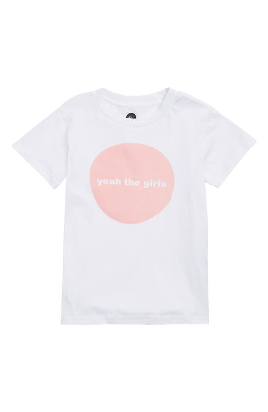 Dot Australia Kids' 'yeah The Girls' T-shirt In White