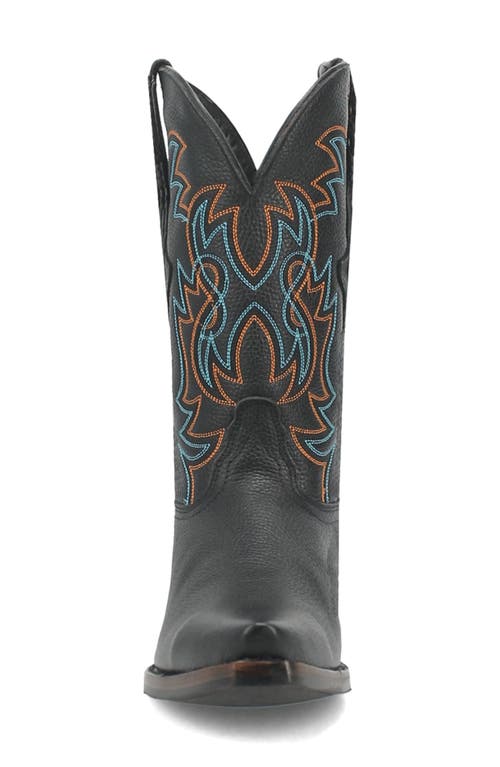 Shop Dingo Gold Rush Pebbled Leather Cowboy Boot In Black