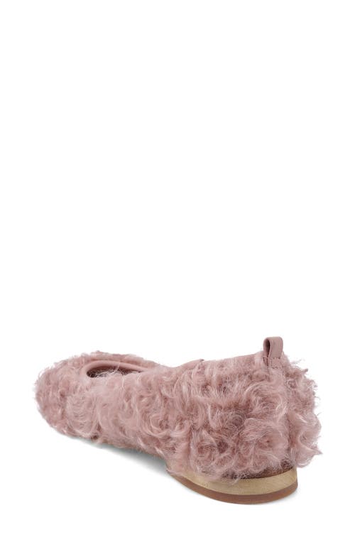 Artisan Crafted By Zigi Quincy Faux Fur Flat In Pink Leather