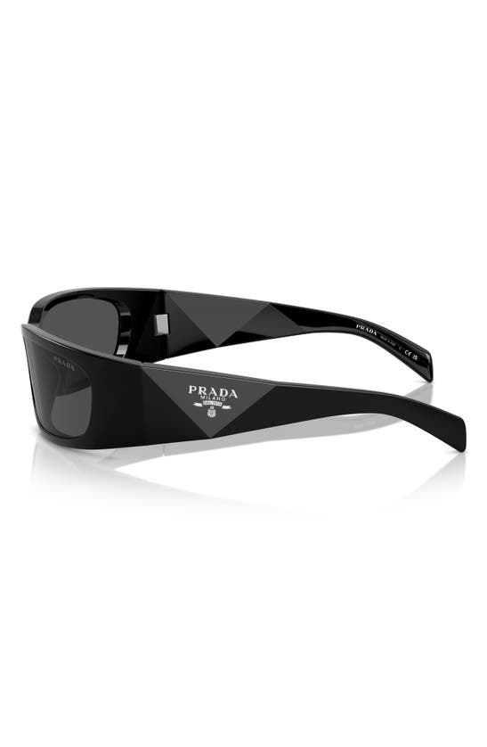 Shop Prada 60mm Butterfly Polarized Sunglasses In Black