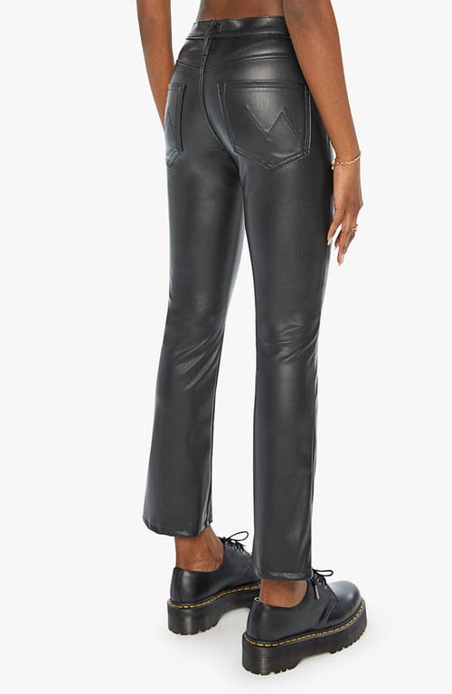 Shop Mother The Insider Flood Faux Leather Pants In Black - Black