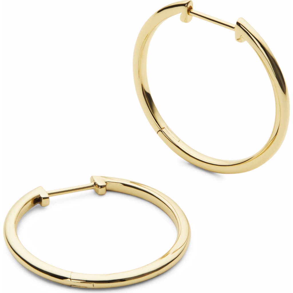 Ana Luisa Medium Slim Endless Hoops In Gold