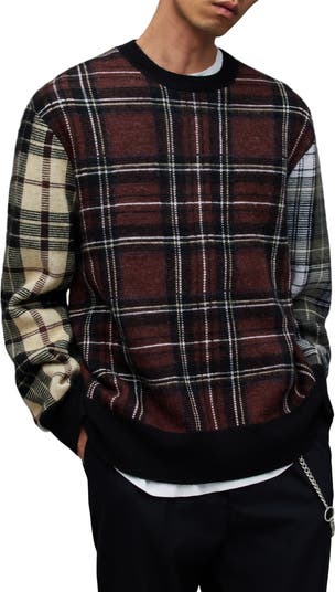 Plaid crewneck best sale