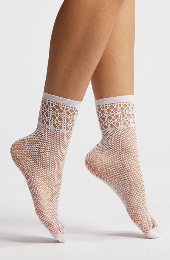 Shop Oroblu Twins Assorted 2-pack Open Knit Crew Socks In White