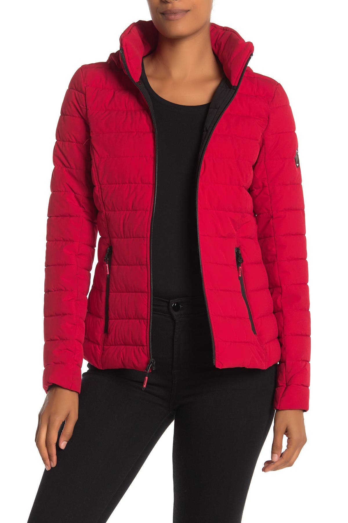 nautica stretch puffer water resistant jacket