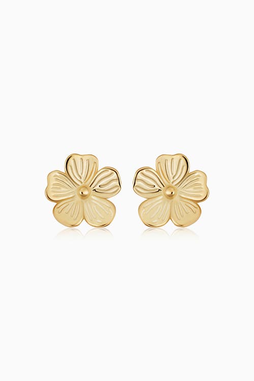Oradina 14k Yellow Gold Fresh Bouquet Studs In Yellow Gold