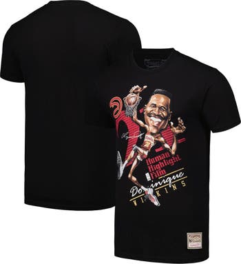 Lids Dominique Wilkins Atlanta Hawks Mitchell & Ness Hardwood Classics  Caricature T-Shirt - Black