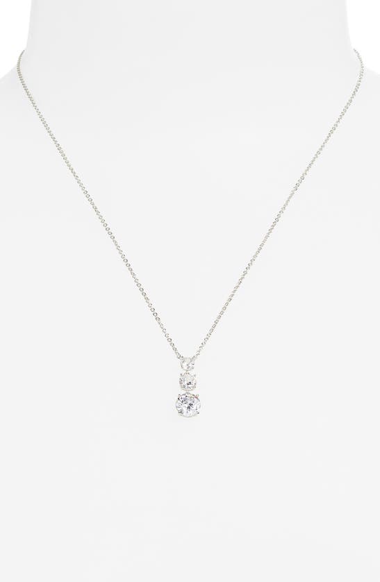 NADRI NADRI TRIPLE CUBIC ZIRCONIA PENDANT NECKLACE