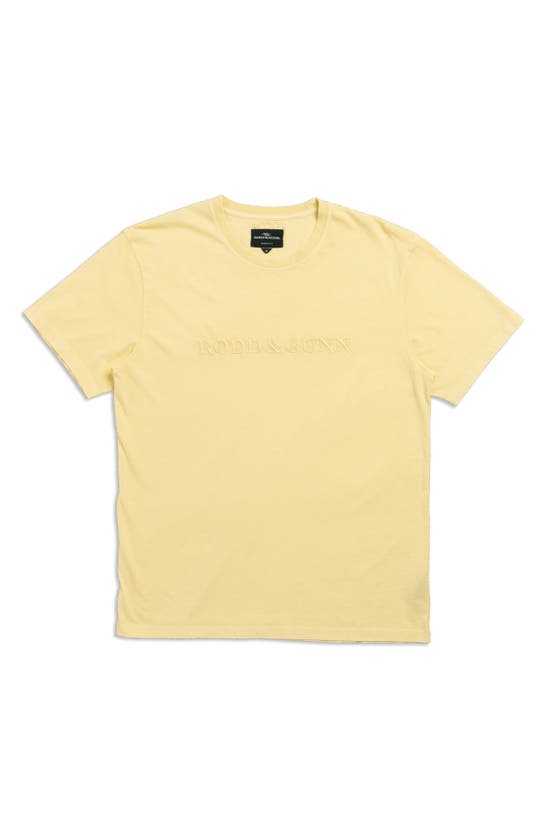 Rodd & Gunn Thomsons Crossing Embroidered Logo T-shirt In Citrus