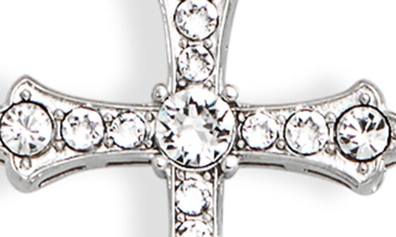 Shop Dolce & Gabbana Rosary Cross Necklace In Argento/ Palladio